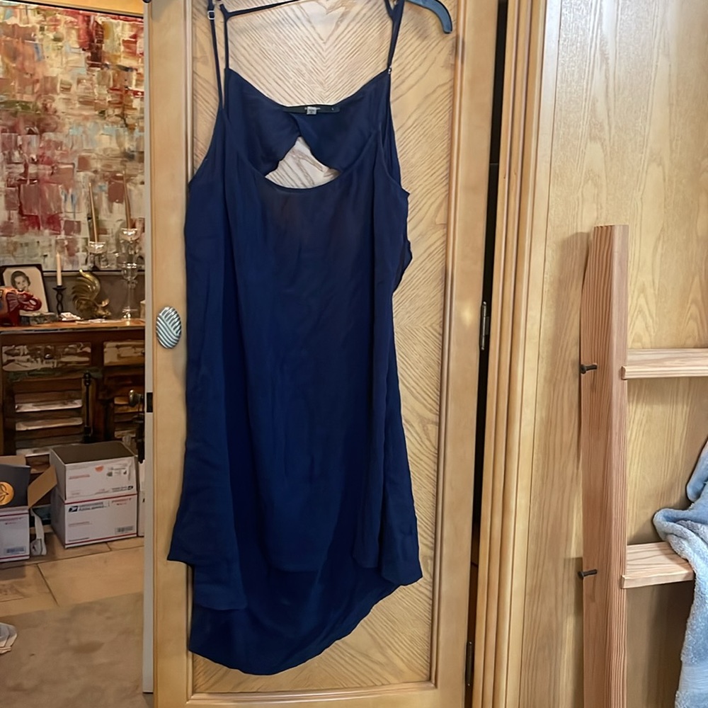 Fun to fun navy blue cover up dress size large